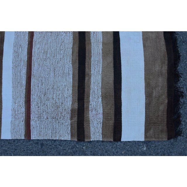 1970s Scandinavian Hand Knotted White Runner Rug For Sale - Image 10 of 11