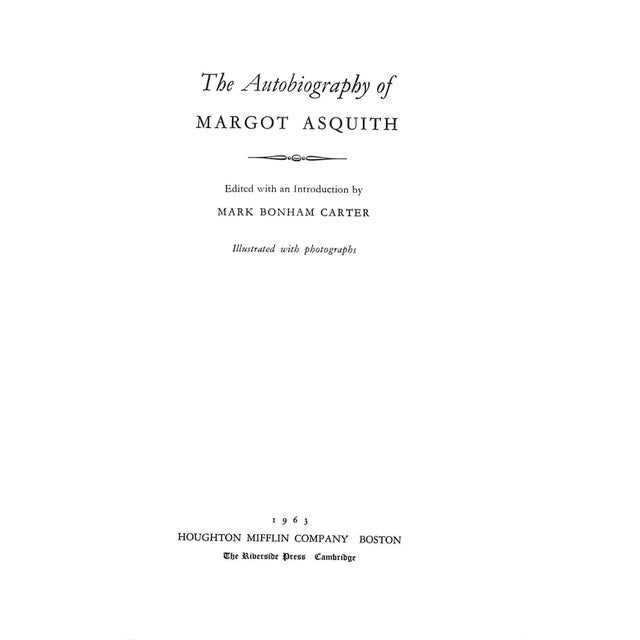 ASQUITH, Margot [342] pp. Houghton Mifflin Company 1963 First Edition 9" x 6" Jacket by Samuel H. Bryant The colourful...
