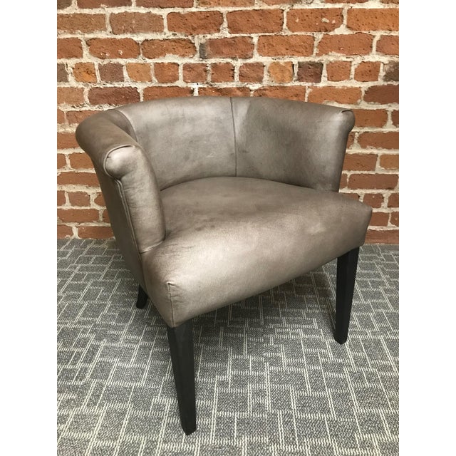 Gray Leather Accent Chair Chairish