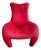 Vintage Organic Lounge Chair in Red Velvet from Leolux, 1970s For Sale