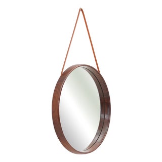 Teak Wall Mirror by Uno and Osten Kristiansson for Luxus, 1960s For Sale