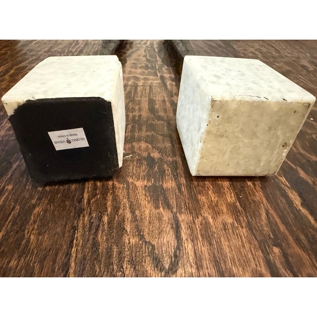 Late 20th Century Pair of Giacometti Style Male & Female Figural Sculptures on Marble Bases For Sale - Image 17 of 17