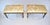 A refined pair of Louis XVI style upholstered walnut benches with exquisite carvings and gold gilt accents, turned, fluted...