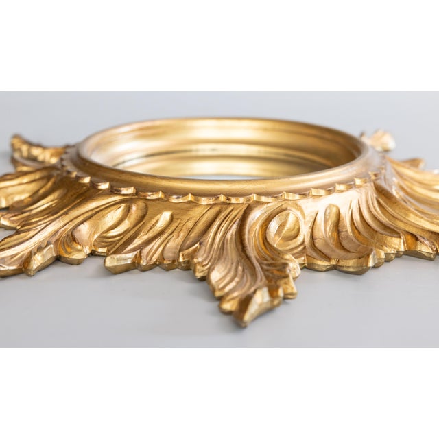 Vintage Italian Gilt Sunburst Mirror For Sale - Image 4 of 8