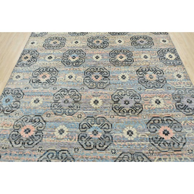Modern Rug 8′ X 10′ Gray Wool Hand-Knotted Oriental Carpet For Sale In Philadelphia - Image 6 of 15