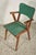 Armchair with Solid Wood Frame and Green Leatherette Seat, Italy, 1960s For Sale - Image 4 of 6