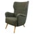 Mid-Century Grey-Green Bouclé Wingback Armchair, Austria, 1950s For Sale - Image 11 of 11