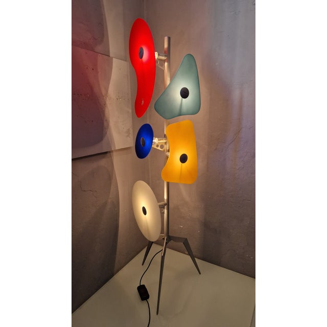 Orbital Floor Lamp in Colored Glass by Ferruccio Laviani for Forscarini, 1980s For Sale - Image 9 of 11