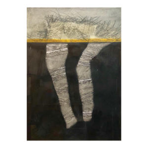 Ramon CarullaCuban Art Abstract Oil Painting Latin American 1970's Abstraction String Series, 1977