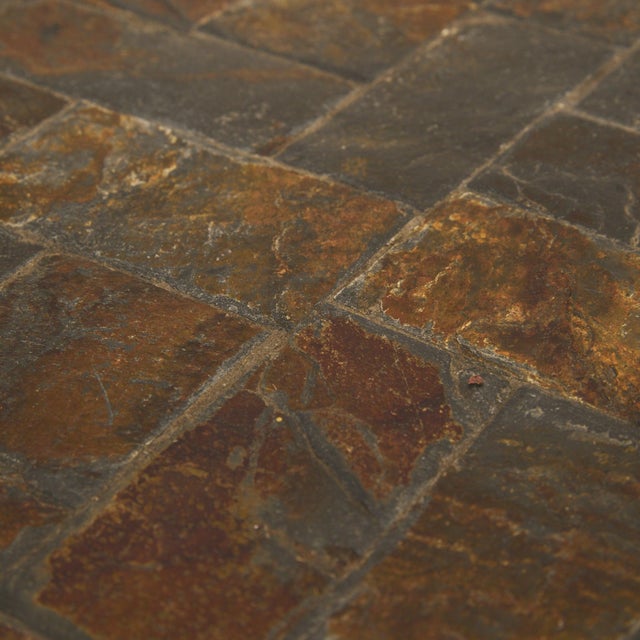 1970s French Brutalist Slate Tile Mosaic Coffee Table, 1970s For Sale - Image 5 of 10