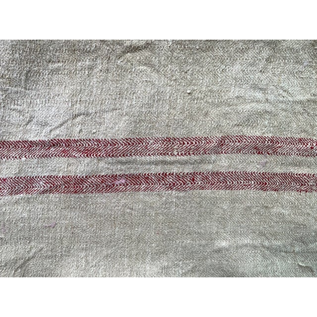 Off-white Antique Full Length Grainsack Yardage - For Sale - Image 8 of 13