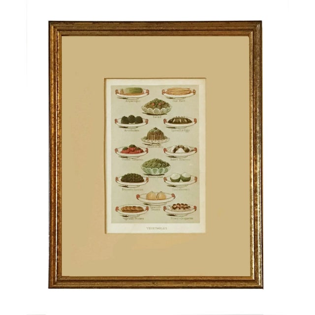 Victorian Original 1906 Mrs. Beetons Meat and Vegetables Framed Prints - Pair For Sale - Image 3 of 9