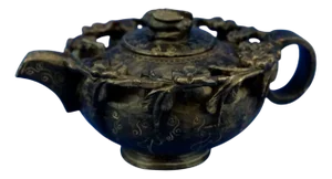 Black Jadeite Jade-Like Hard Stone Teapot