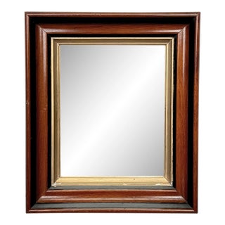 Antique Traditional Mahogany & Giltwood Wall Mirror - 12x14 For Sale