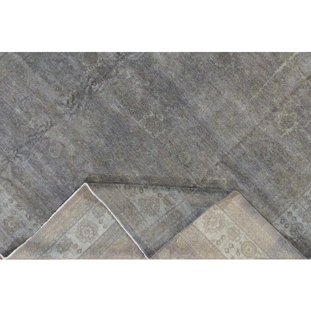 Contemporary Contemporary Gray Overdyed Wool Room-Size Rug. For Sale - Image 3 of 12