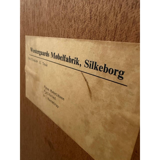 Mid-Century Modern Danish Teak Secretary Desk Dresser Mid Century Modern Drop Front Cabinet 1960s For Sale - Image 3 of 10