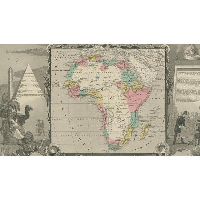 Antique Maps of Europe and Africa by Levasseur, 1845, Set of 2 For Sale - Image 11 of 18