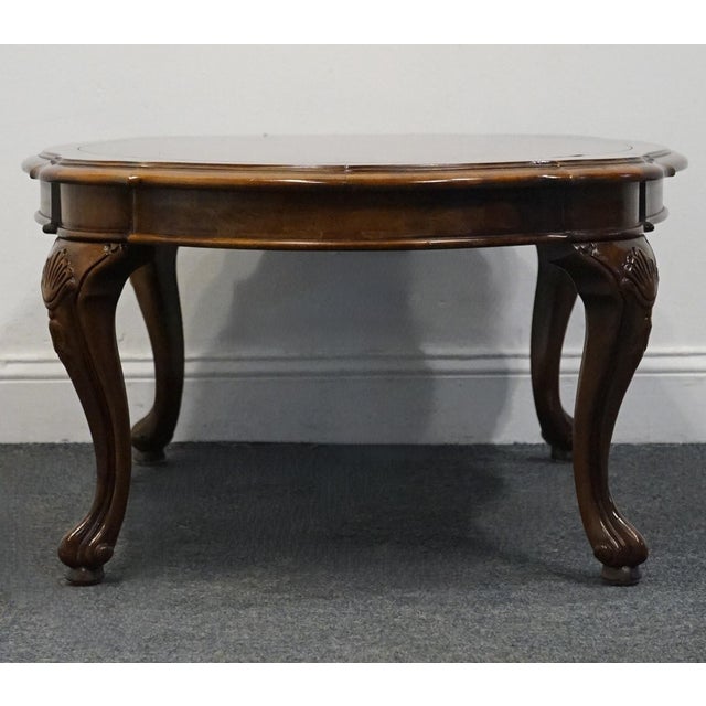 Brown Century Furniture Chardeau Collection French Provincial 42" Oval Accent Coffee Table For Sale - Image 8 of 8