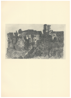 Giorgio Morandi, The Poggio in the Evening, Lithograph