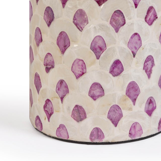 Merlot Capiz Shell Table Lamp For Sale - Image 4 of 6