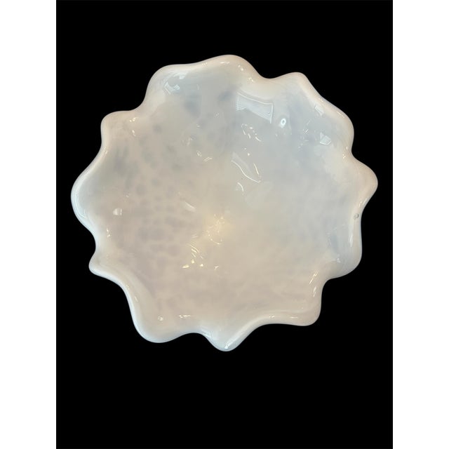 Contemporary Royal Gallery Style Art Glass Handkerchiff Vase/Bowl For Sale - Image 3 of 3