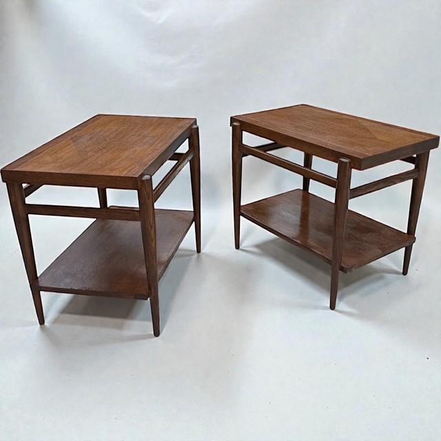 Mid-Century Modern 1955 Vintage Lane Altavista 3-Piece Table Set MCM Walnut, Refinished Style 911 For Sale - Image 3 of 12