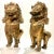 Metal Gilt Bronze Foo Dogs - a Pair For Sale - Image 7 of 12