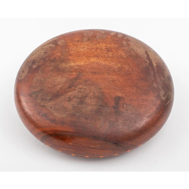 Vintage Italian Hand Painted Marble Stone Fruit in a Hand-Turned Bowl For Sale - Image 4 of 8