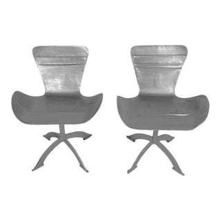 1960s Post Modern Metal Sculptural Chair (Set of 2) For Sale