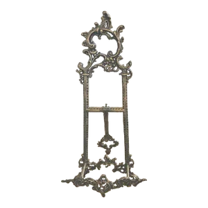 Vintage Victorian Brass Filigree Table or Floor Easel