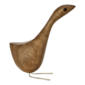 Mid Century Modern/ Danish Jacob Hermann Style Teak Goose Figurine