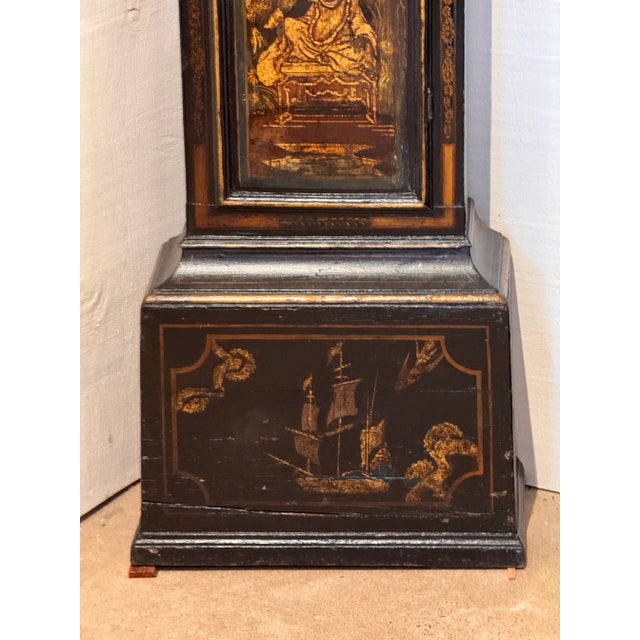 Wood 18th Century English Chinoiserie Clock For Sale - Image 7 of 16