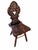 Swiss Alpine Hall Chair in Hardwood, 1930s For Sale - Image 8 of 8