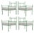 Set of Four French Jean Royere Style Iron Garden Dining Armchairs For Sale