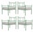 Set of Four French Mid-Century Iron Garden Lounge Dining Armchairs For Sale