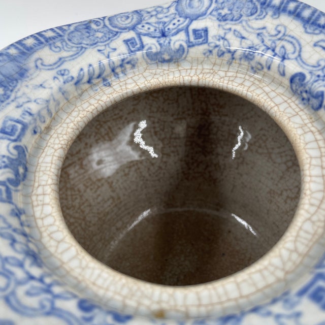 Early 19th Century English Blue & White Transferware Teapot, Staffordshire c.1820 For Sale - Image 12 of 12