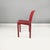 Modern Italian Plastic Red Chairs Selene attributed to Vico Magistretti for Artemide, 1960s, Set of 4 For Sale - Image 3 of 15