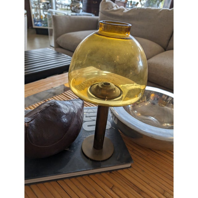 1960s Hans Agne Jakobsson Hurricane Brass Candle Holder L102/32 Markaryd Sweden, 1960s For Sale - Image 5 of 11