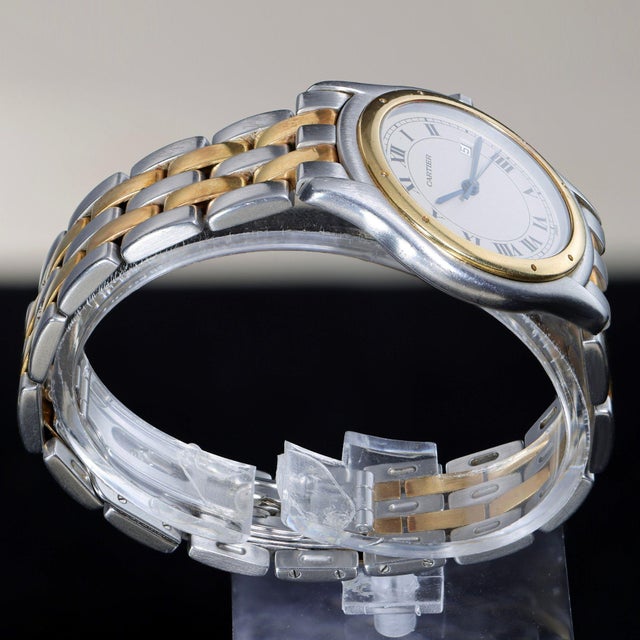 Cartier Panthère Cougar 187904 33mm Two-Tone 18k Circa 1990 Watch For Sale - Image 10 of 14