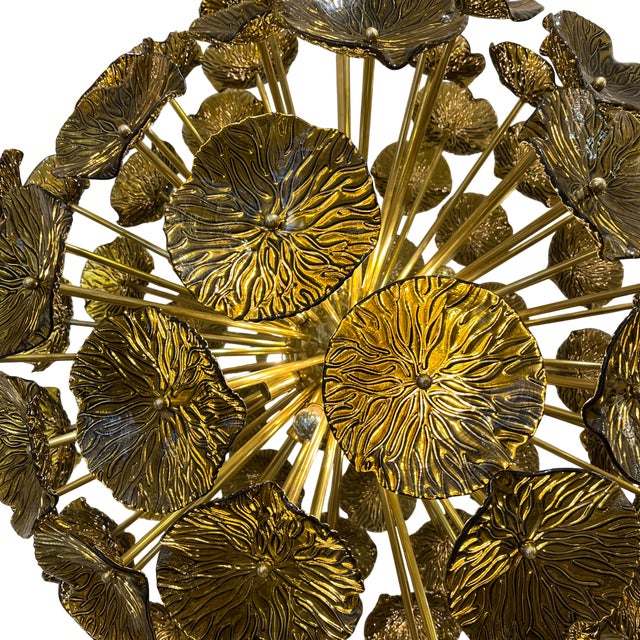 Sputnik Lamp with Smoked Flower Discs, 1960s For Sale - Image 4 of 7