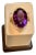 27 Carat Amethyst Cocktail Ring in 14 Karat Yellow Gold For Sale