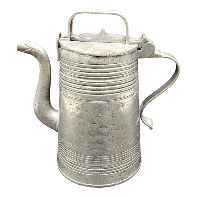 Antique Pewter Can, 1830s For Sale