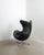 Early Mid-Century Danish Black Leather 3317 / Egg Armchair by Arne Jacobsen for Fritz Hansen, 1964 For Sale - Image 10 of 10