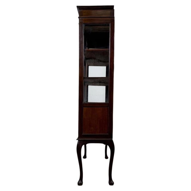 Early 20th Century Antique English Mahogany Glazed Display Cabinet For Sale - Image 11 of 12