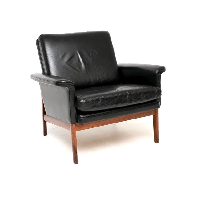 A beautifully designed and extremely comfortable Danish vintage leather armchair by Finn Juhl. This is the Jupiter...