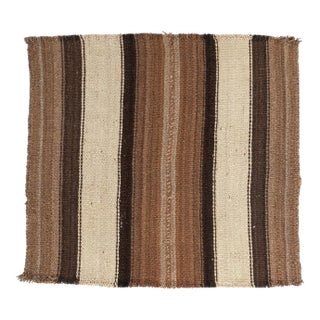 Mini Natural Wool Kilim Rug - 2`4″ X 2`5″ For Sale