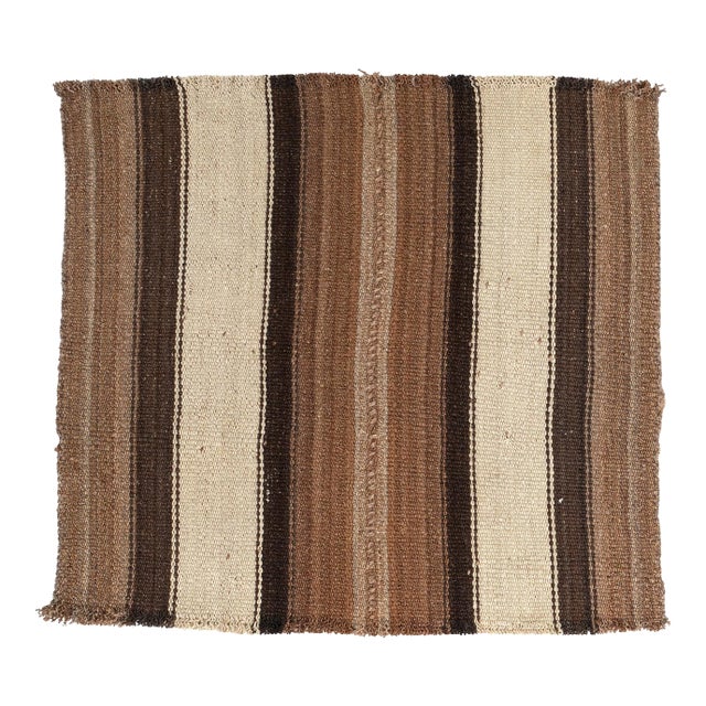 Mini Natural Wool Kilim Rug - 2`4″ X 2`5″ For Sale