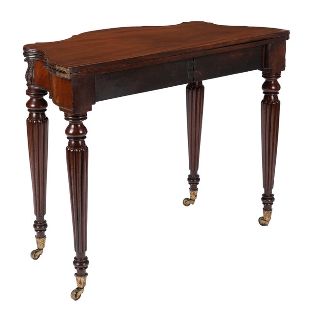 Federal Flip Top Mahogany Game Table Attributed to Samuel Field McIntire, 1810-15 For Sale - Image 4 of 18