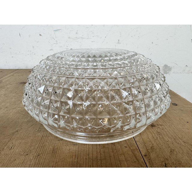 Vintage Glass Ceiling Light, 1970s For Sale - Image 11 of 18