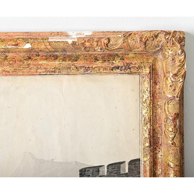 Printmaking Materials French 19th Century Framed Seaside Lithograph For Sale - Image 7 of 10